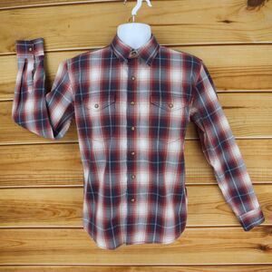 Wrangler Western Wear Shirt Pearl Snap Mens Size M Multicolor Plaid Flex Pockets